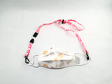 Lanyard Masks - Kids | With Breakaway Pack of 4 (Floral Print D1)