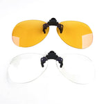 Clip-on For Glasses Anti-Blue Light + Night Vision | Aviator Shape