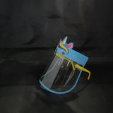 Kids Face Shield - Eyewear | Blue Unicorn (E54) - 7 Color Frame
