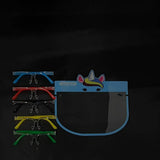 Kids Face Shield - Eyewear | Blue Unicorn (E54) - 7 Color Frame