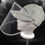 Kids Plastic Face Shield - Baseball Caps | Black & Grey