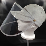 Kids Plastic Face Shield - Baseball Caps | Black & Grey