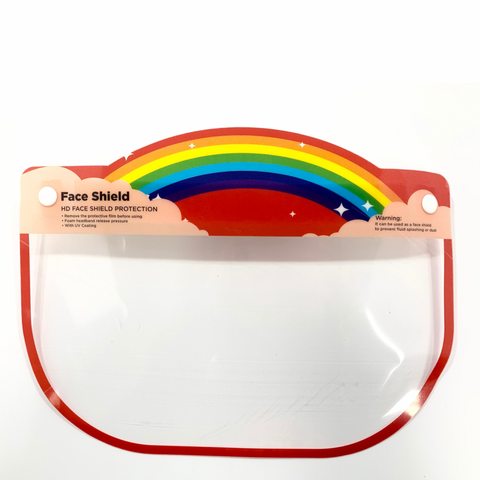 Kids Face Shield | Red Rainbow (73)