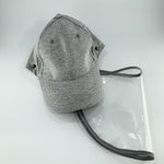 Kids Plastic Face Shield - Baseball Caps | Black & Grey